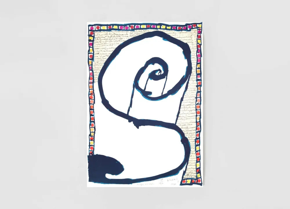 Литография Alechinsky - Margin and center