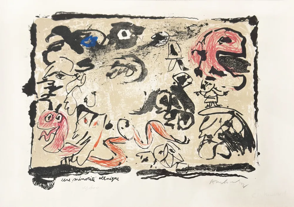 Литография Alechinsky - Minorité etchnique