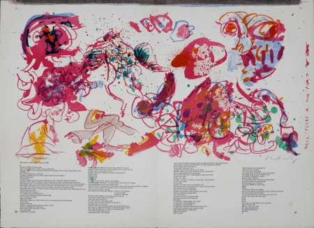 Литография Alechinsky - Moi, Pensé À Rue Piat, 1964 - Hand-signed!