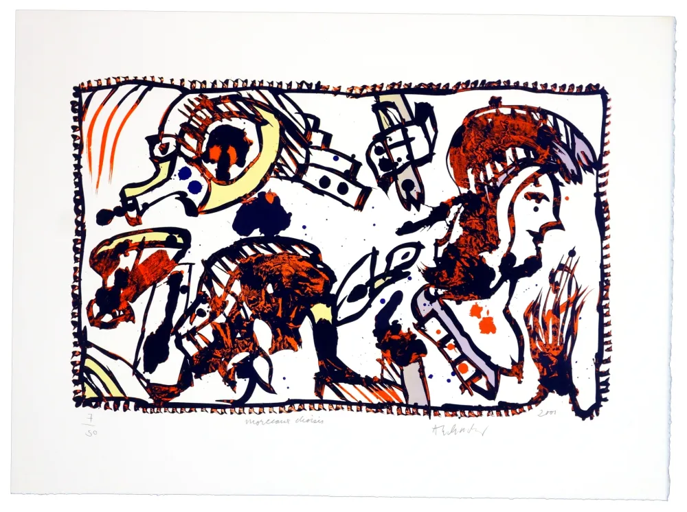 Литография Alechinsky - Morceaux Choisis