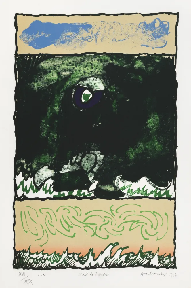 Литография Alechinsky - Oeil de l'encre (L')