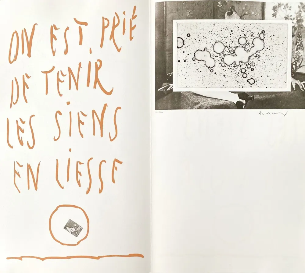 Офорт Alechinsky - On est prié de tenir les siens en liesse