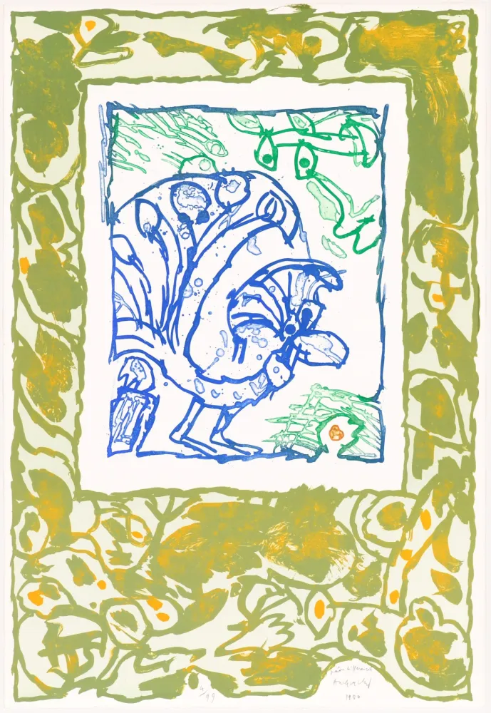 Литография Alechinsky - Paon différencié