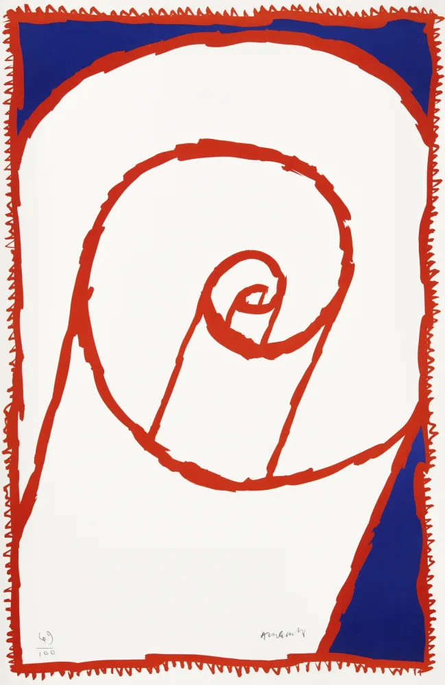 Литография Alechinsky - Papier roulé