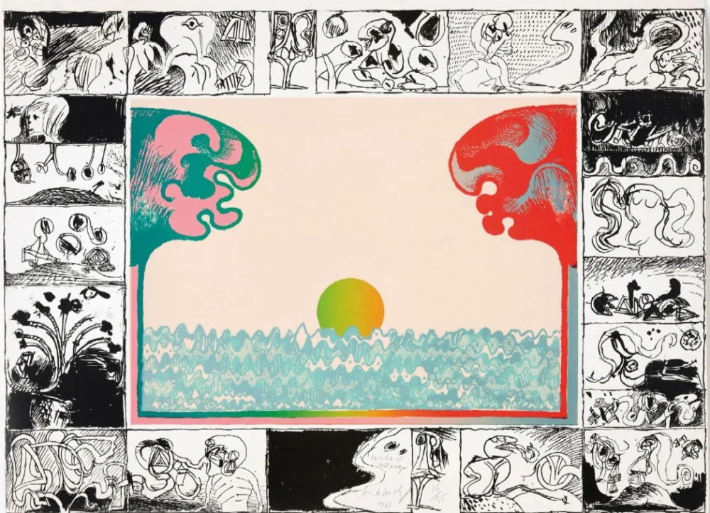 Литография Alechinsky - Pastiche et mélange