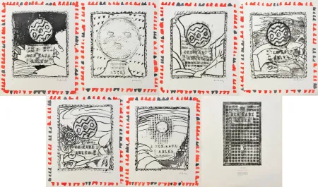 Офорт Alechinsky - Pièces du mobilier urbain