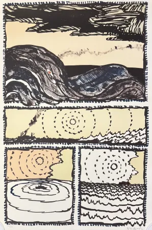 Литография Alechinsky - Pierre Alechinsky Lithographie Le Volturno, n°49/99, Clot & Bramsen, 1989