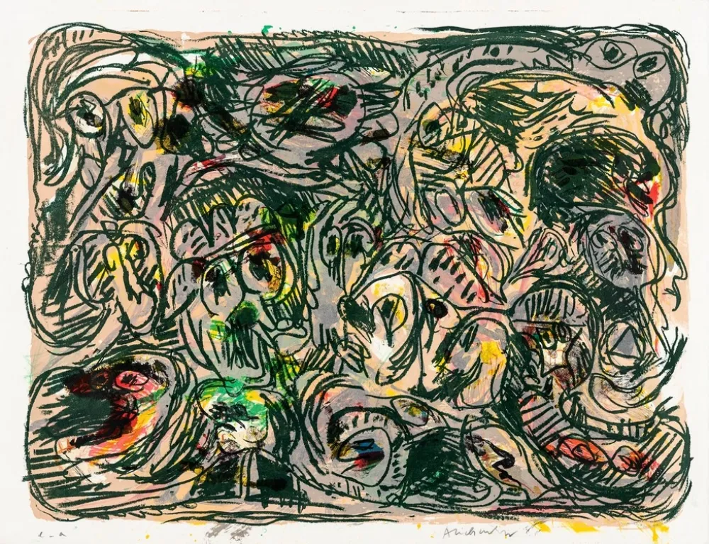 Литография Alechinsky - Plan d'ensemble