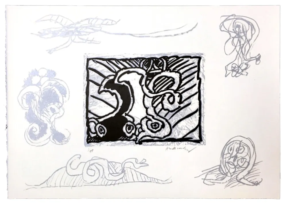 Линогравюра Alechinsky - Planche IX