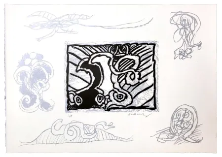 Линогравюра Alechinsky - Planche IX