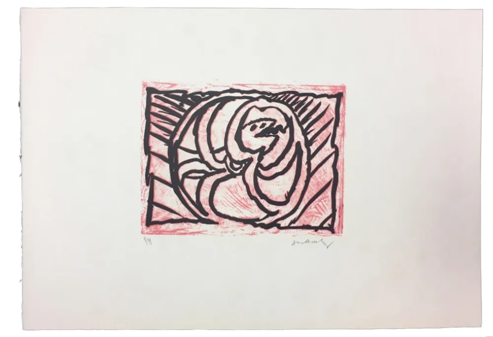 Линогравюра Alechinsky - Planche V