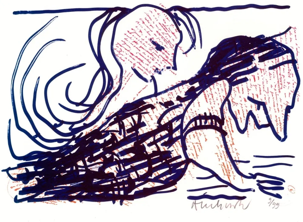 Литография Alechinsky - Pointes et feutres