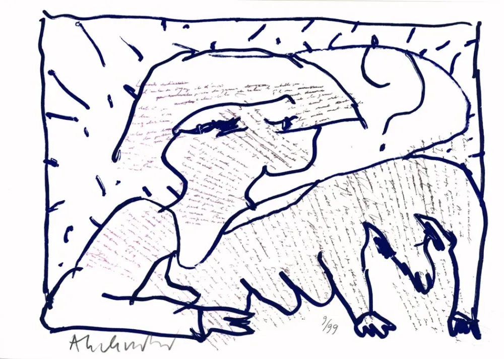 Литография Alechinsky - Pointes et Feutres