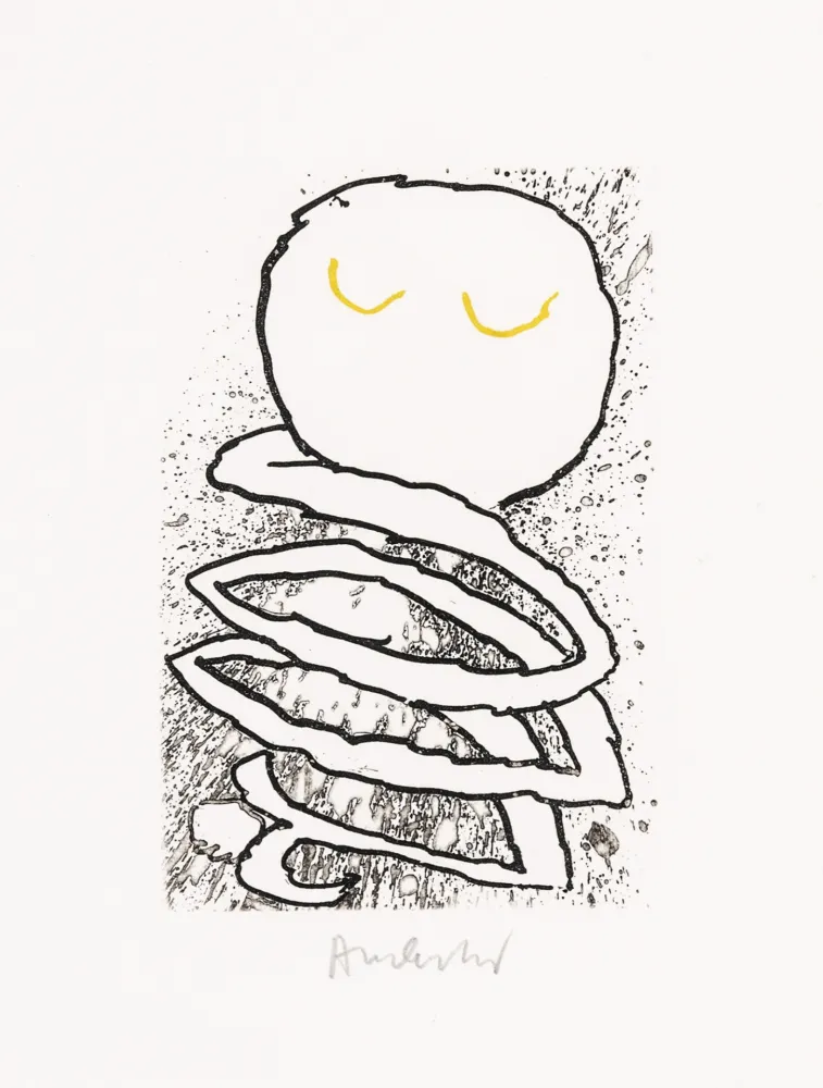 Офорт И Аквитанта Alechinsky - Pointes Planche V bis