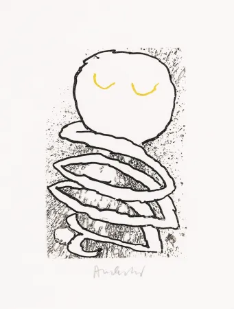 Офорт И Аквитанта Alechinsky - Pointes Planche V bis