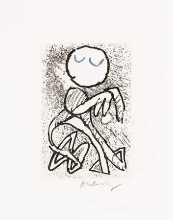 Офорт И Аквитанта Alechinsky - Pointes Planche XIV bis