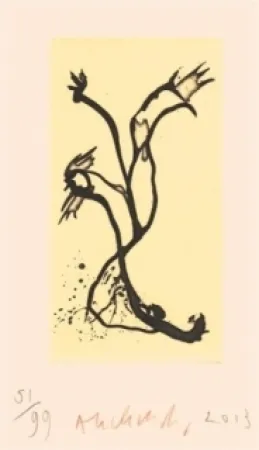 Офорт Alechinsky - Portrait aux 3 crayons