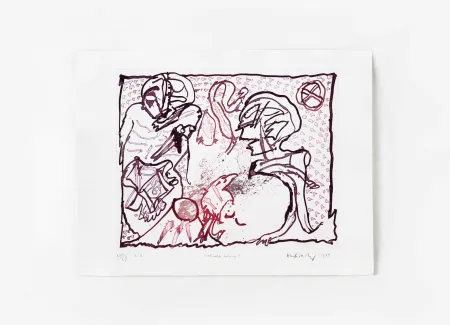 Гравюра Alechinsky - Pour Malcolm Lowry