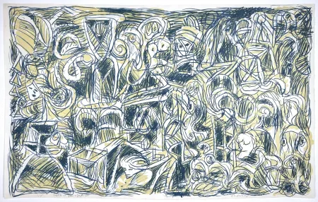 Литография Alechinsky - Problème démographique