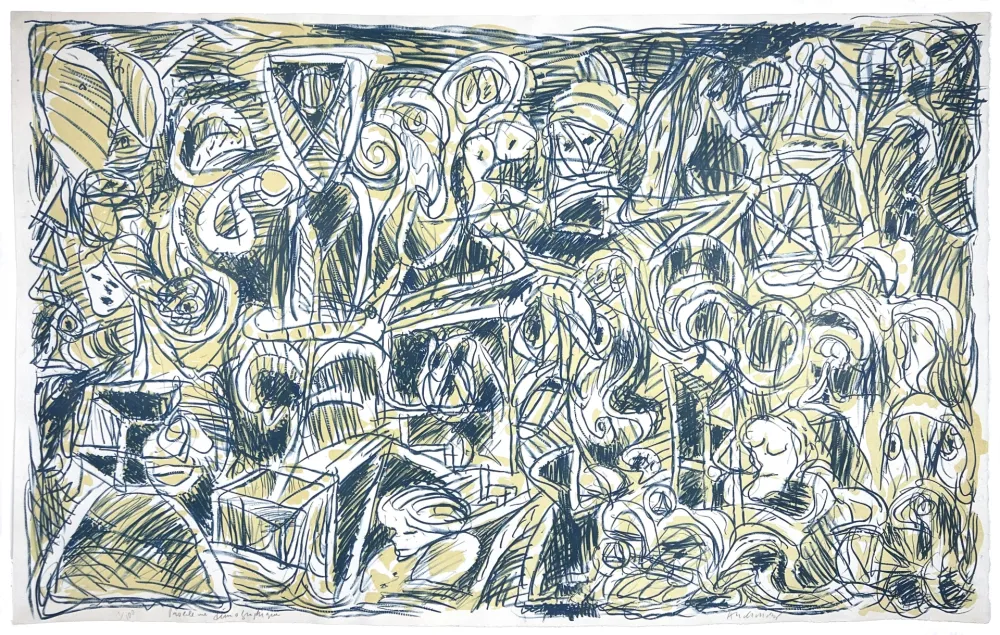 Литография Alechinsky - Problème démographique