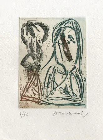 Офорт Alechinsky - Quelques vieilles lignes