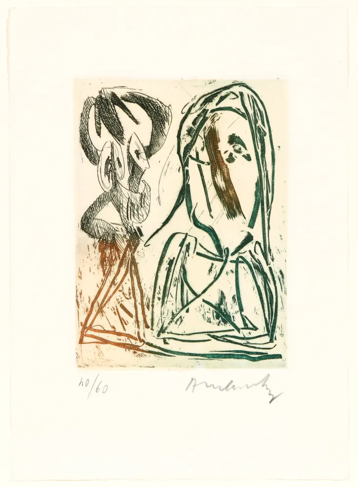 Офорт Alechinsky - Quelques vieilles lignes III