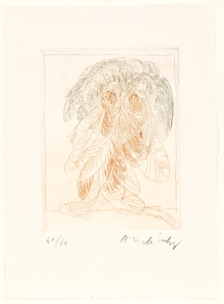 Офорт Alechinsky - Quelques vieilles lignes IV