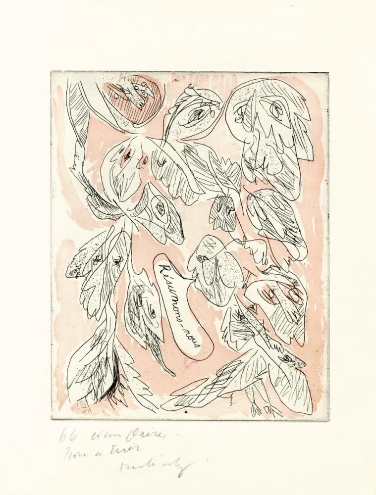 Офорт Alechinsky - Résumons-nous