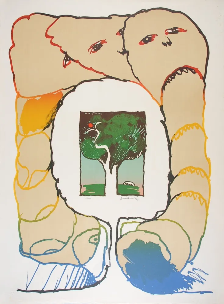 Литография Alechinsky - Retour aux sources