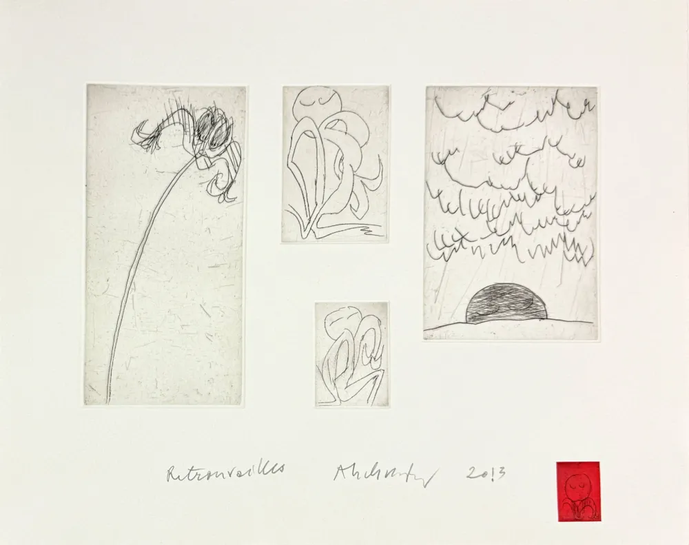 Офорт Alechinsky - Retrouvailles