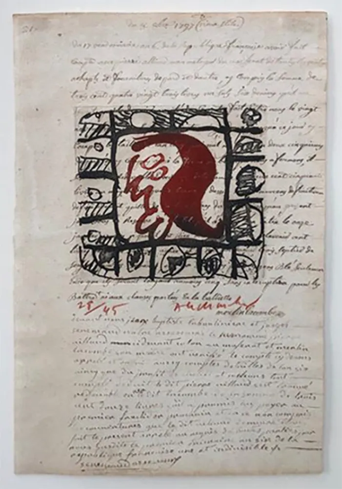 Офорт Alechinsky - Rêve de l'ammonite