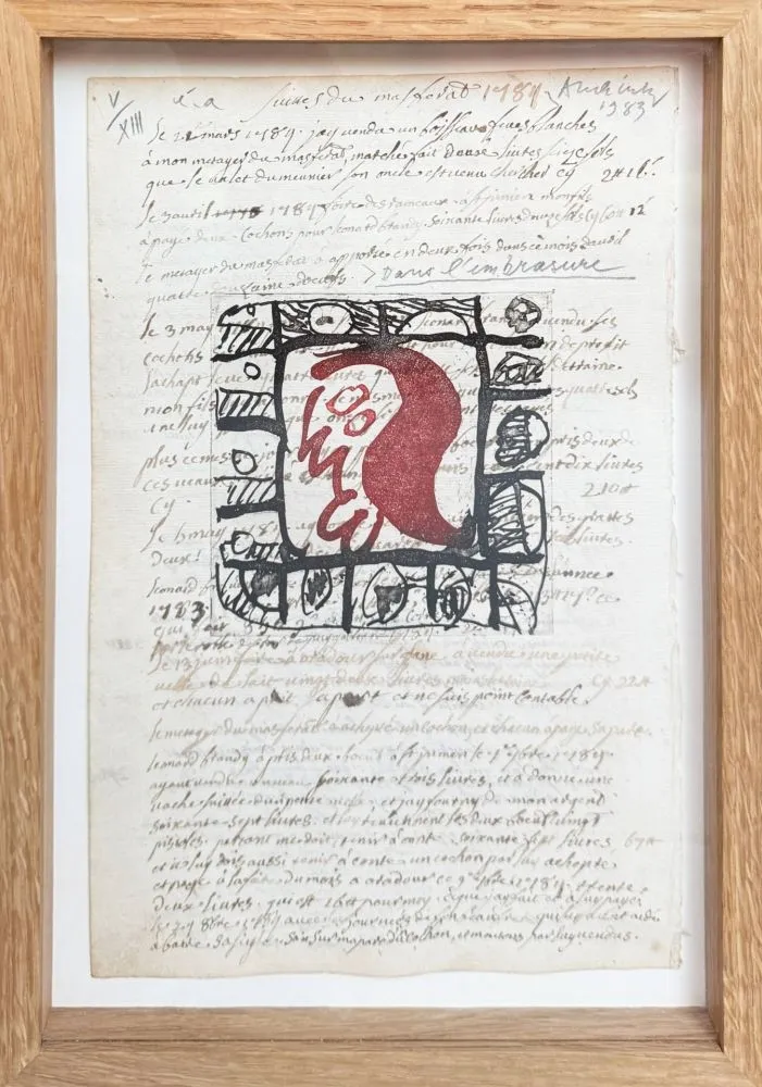 Офорт Alechinsky - Rêve de l'ammonite