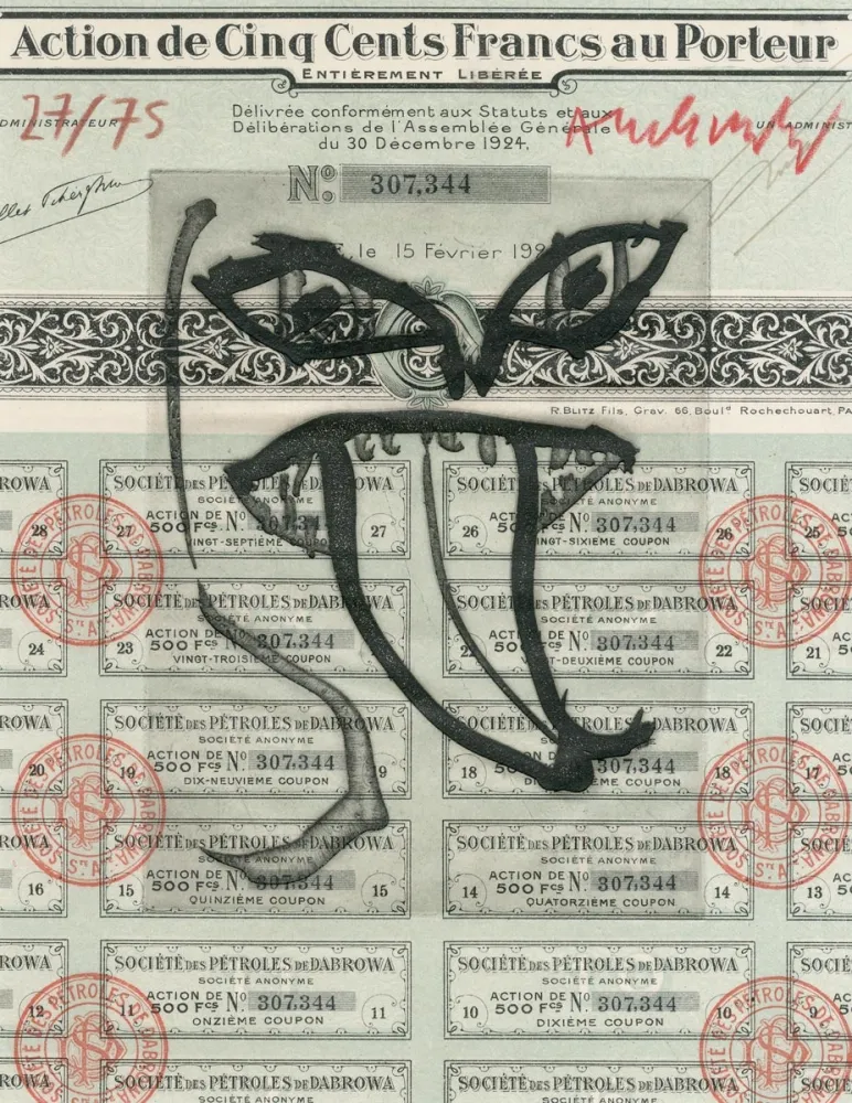 Офорт Alechinsky - Ruine des compagnies pétrolières