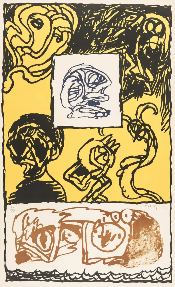 Литография Alechinsky - Samuel Beckett