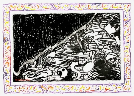 Офорт И Аквитанта Alechinsky - Sans l'écorce B