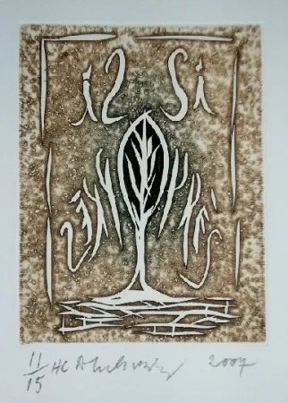 Офорт И Аквитанта Alechinsky - Sans titre