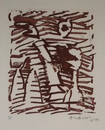 Офорт И Аквитанта Alechinsky - Sans titre