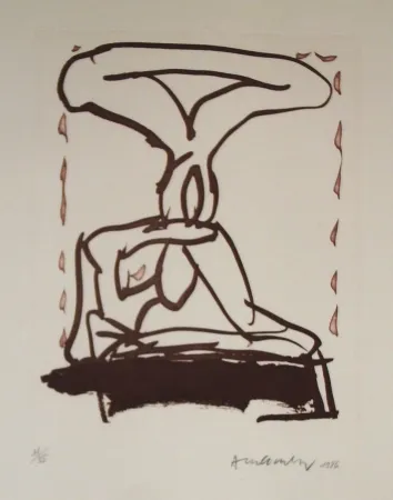 Офорт И Аквитанта Alechinsky - Sans titre