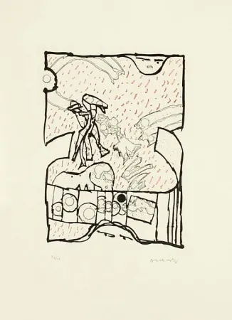 Офорт И Аквитанта Alechinsky - Sans Titre