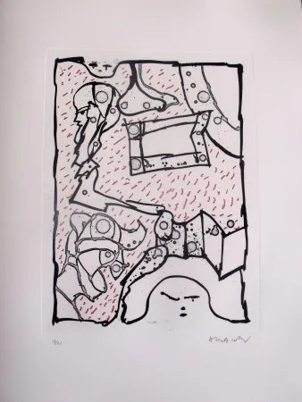 Офорт И Аквитанта Alechinsky - Sans Titre