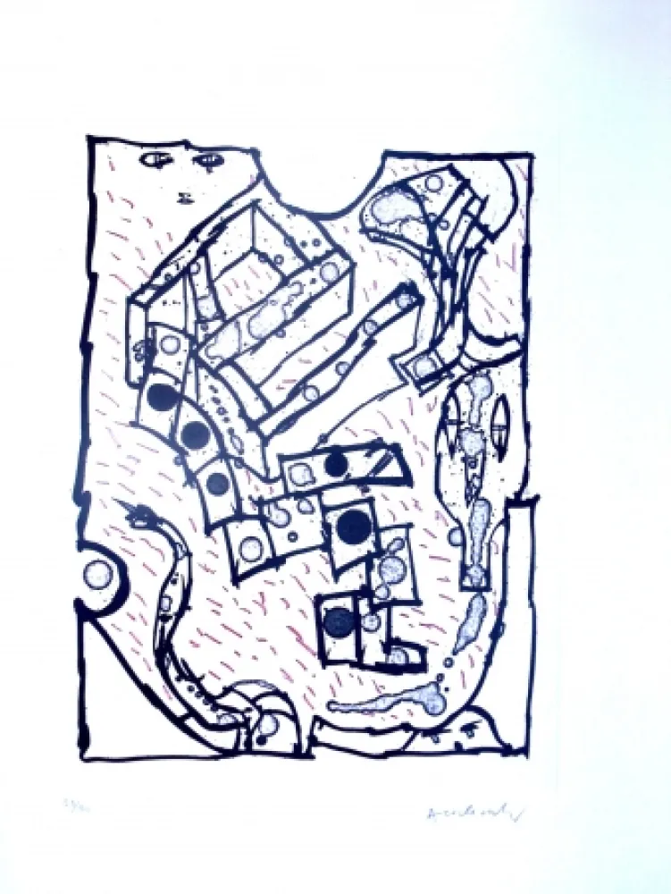 Офорт И Аквитанта Alechinsky - Sans Titre