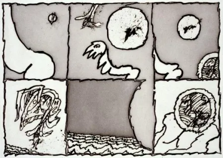 Офорт И Аквитанта Alechinsky - Sans Titre