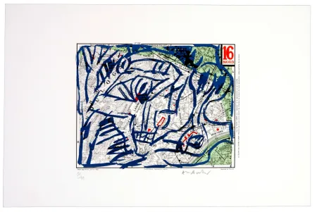 Литография Alechinsky - Seizième arrondissement, Nord (Paris)