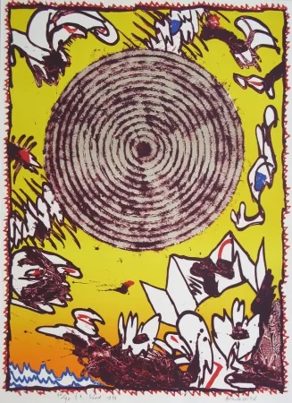 Литография Alechinsky - Seoul 1988