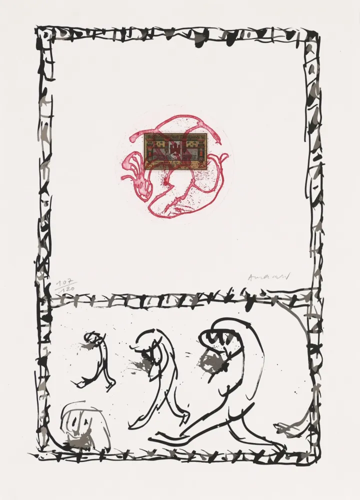 Офорт Alechinsky - Serpent 04