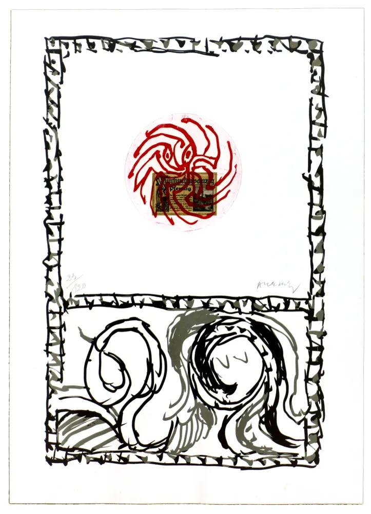 Офорт Alechinsky - Serpent II