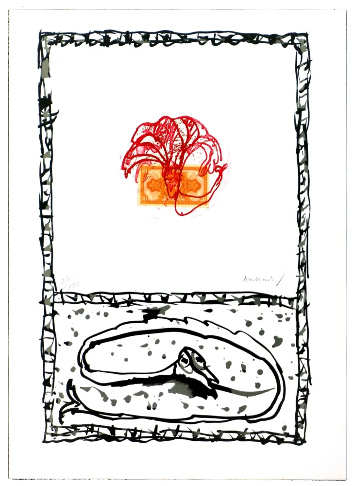 Офорт Alechinsky - Serpent III