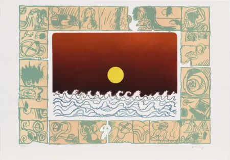 Офорт Alechinsky - Soleil cou coupé C