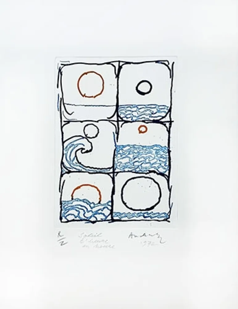 Гравюра Alechinsky - Soleil d'heure en heure