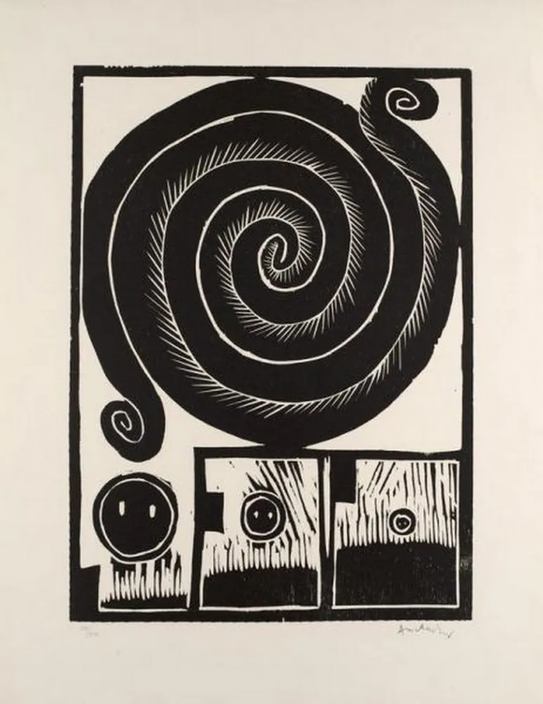 Гравюра На Дереве Alechinsky - SPIRALE 1972